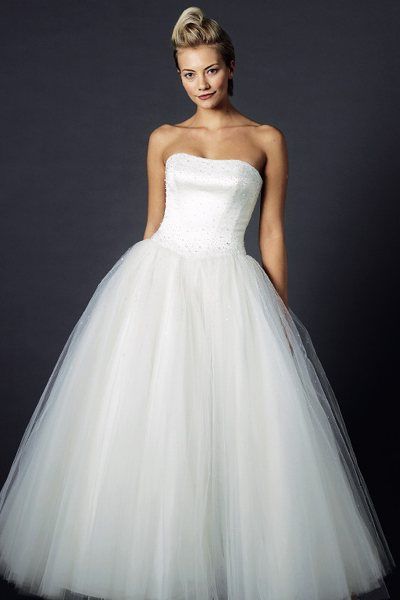 Size 12 wedding dress Ritva Westinus immaculate and height unaltered - matching child's BM dress age