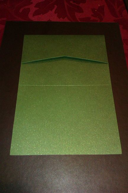 Re: Green pocket fold invites by CARDS AND POCKETS