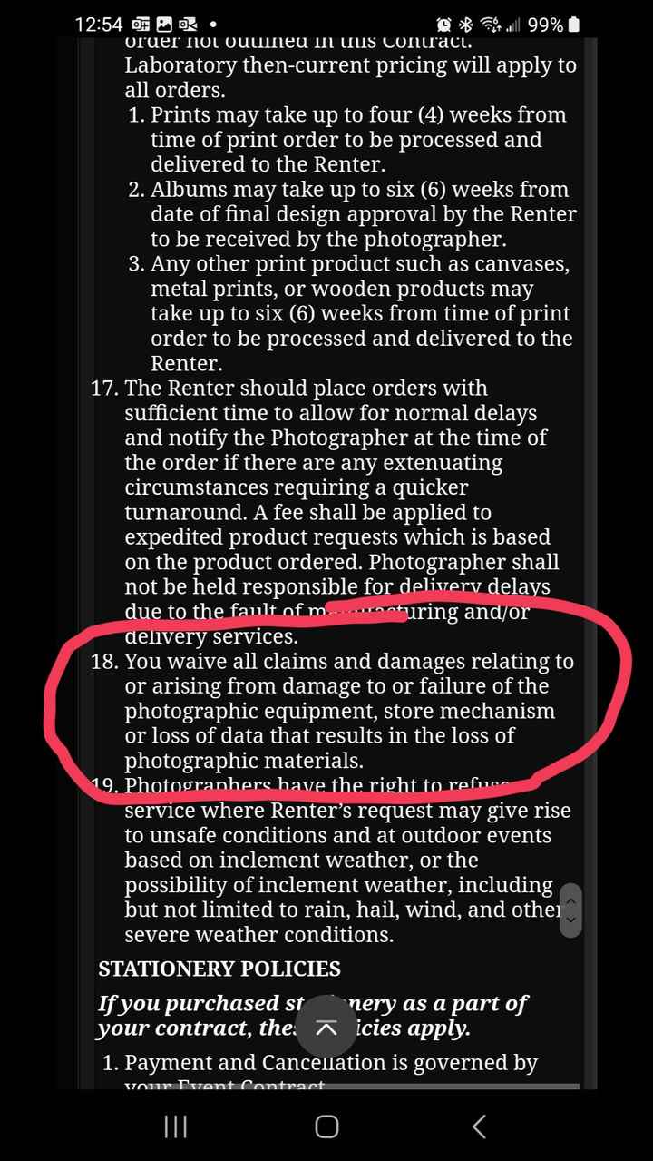 Needing advice on a seemingly one sided vendor contract (photography) - 2
