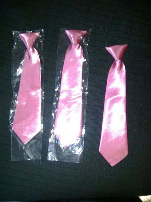3 x Pink Page Boy Ties