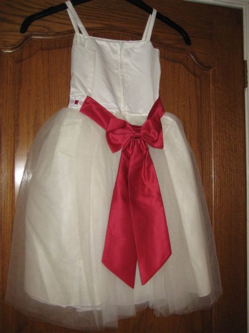 Red and Ivory Flower Girl Dress **BRAND NEW**