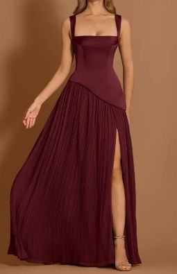 Red bridesmaid dress for summer wedding 1