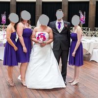 Coast Purple Bridesmaid Dresses 2 x size 8 and 1 x size 16 - bluebell short dress design