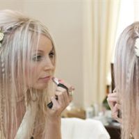 Re: Down hair with veil ideas