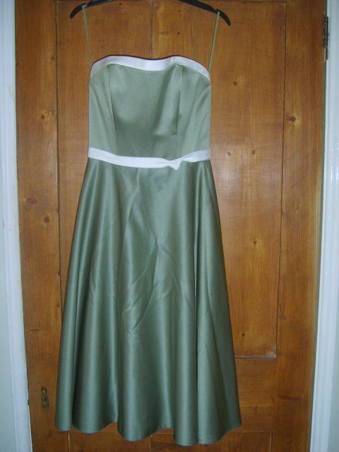 Raylia Bridesmaid Dress Sage Green and Ivory Size 8