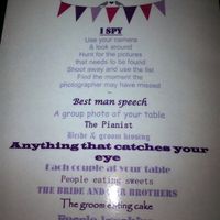 Re: Disposable Camera Photo Prompt Sheet Ideas for Tables