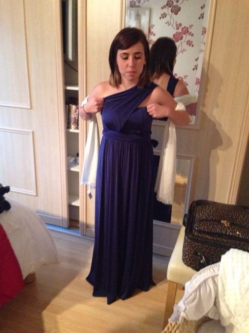 Re: Navy blue bridesmaid dress help