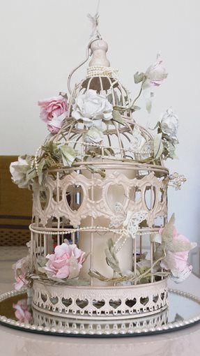 Ivory Birdcages, candles and centrepiece pearl plates- feel free to collect CROYDON