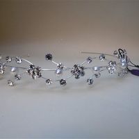 Rustic crafty wedding decor for sale - gold decorative jars / bottles, rustic hearts, sparkly headba