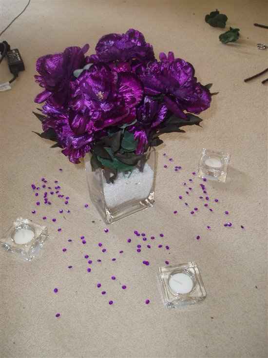 My DIY Table centrepieces *with "mock up Flash*