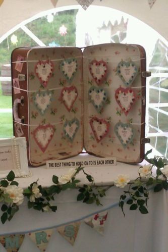 Vintage Wedding Suitcase Table Seating Plan