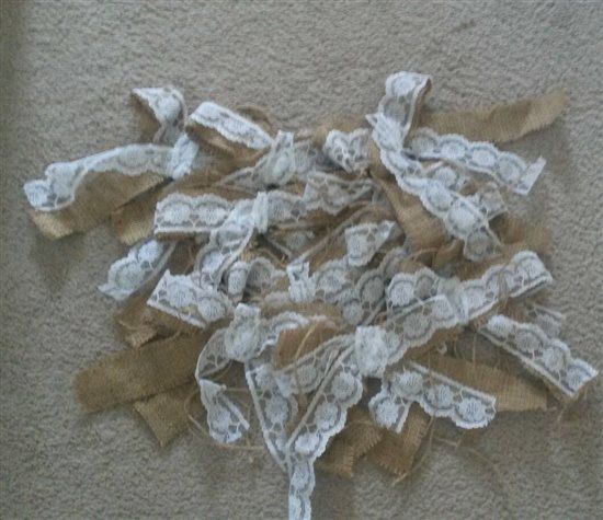 Rustic Vintage Hessian Lace Shabby Chic Wedding Items