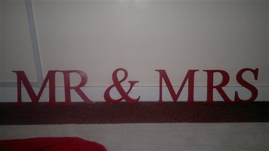 Mr & Mrs letters