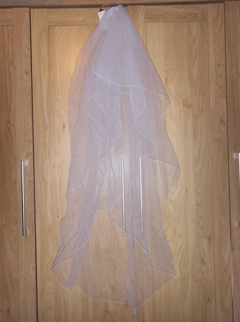 RICHARD DESIGNS WHITE VEIL - NEW