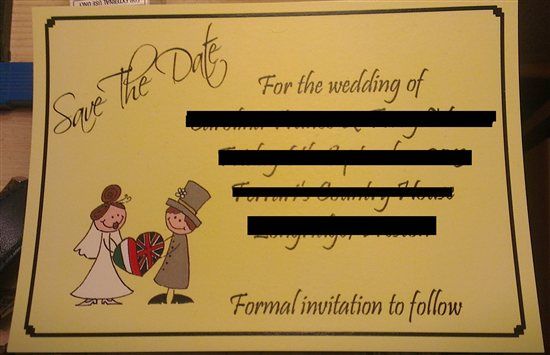 Re: Save the date cards