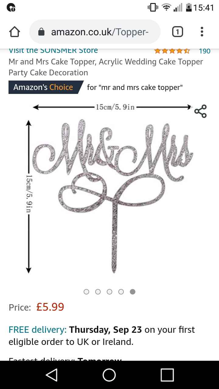 What cake topper are you having? - 1