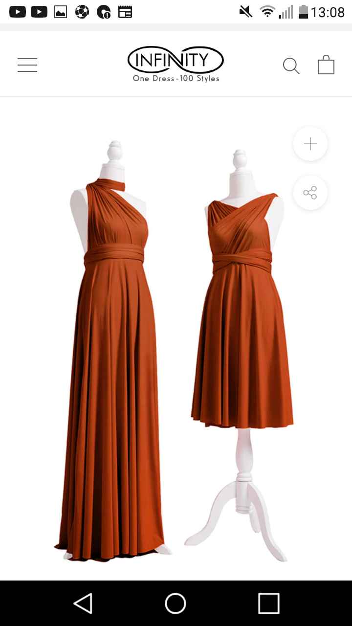 Rust/copper/burnt orange bridesmaid dresses - 3