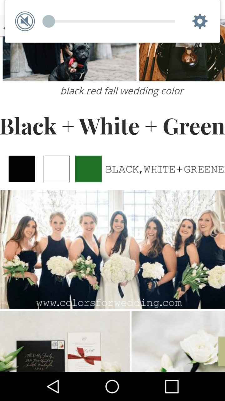 Black wedding dress - what colour flowers? - 1