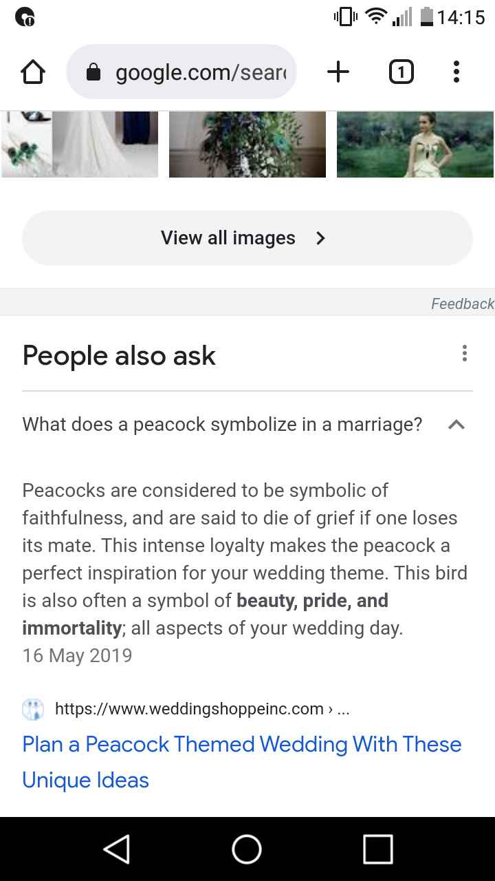 Peacock theme bad luck - 1