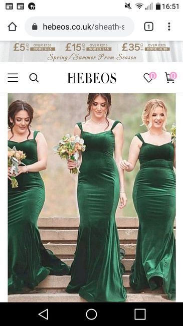 Dark Green Velvet Bridesmaid Dresses - uk - 1