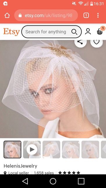 Veil and accessories to match this dress - 2