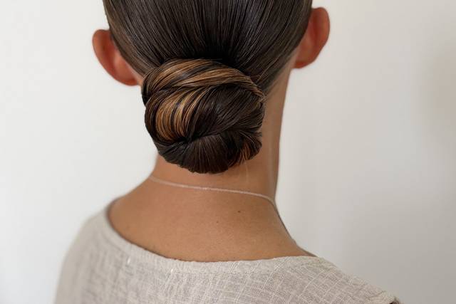 Sleek low bun