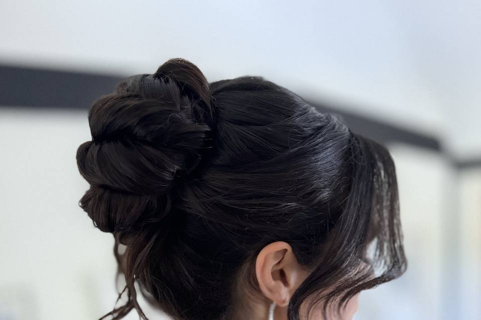 High romantic bun