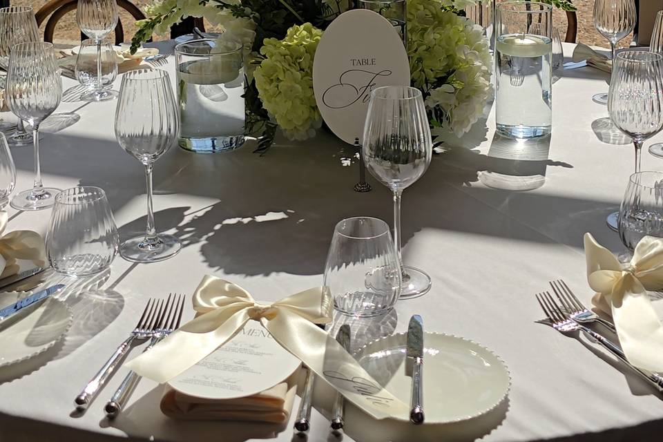 Beautiful tables are it!