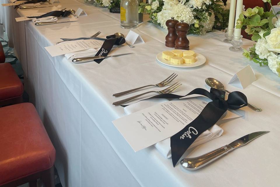 Wedding tablescape
