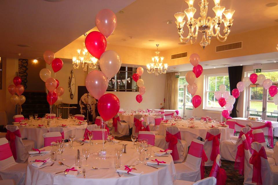 Pink themed Wedding Balloons