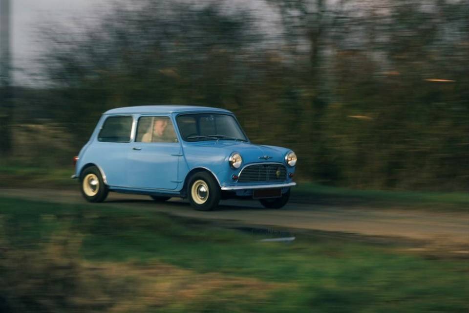 Mk1 Blue Mini Driving by