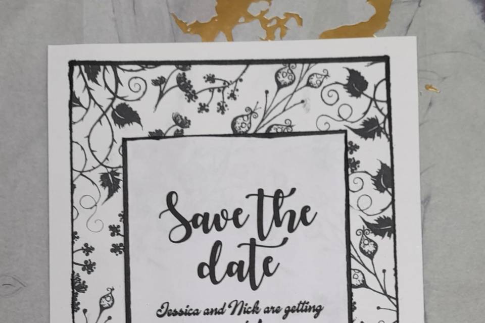 Handmade save the dates