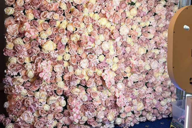 Pink floral backdrop