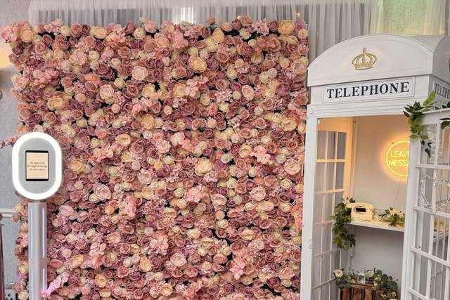 Pink floral backdrop