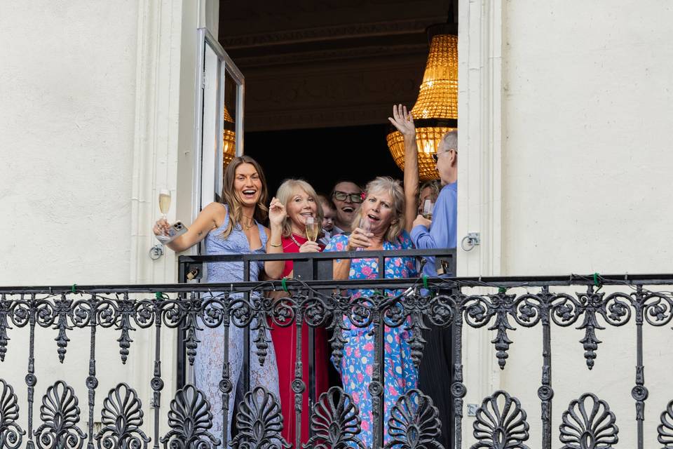 Group shot on window