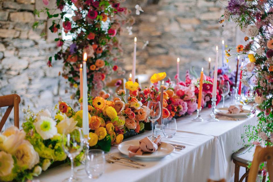 Ombre tablescape