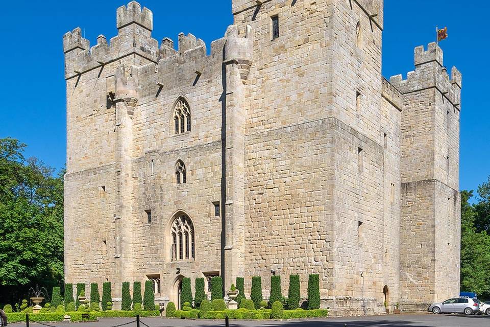 Exterior of Langley Castle