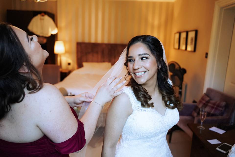 Happy bride