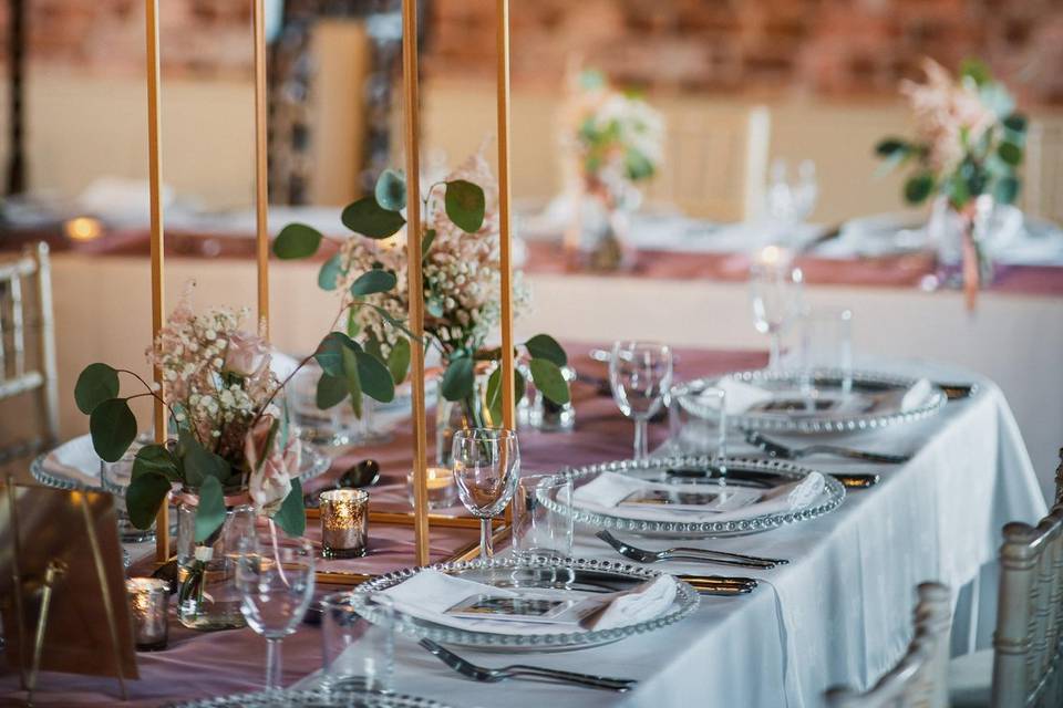 Tall floral centrepieces