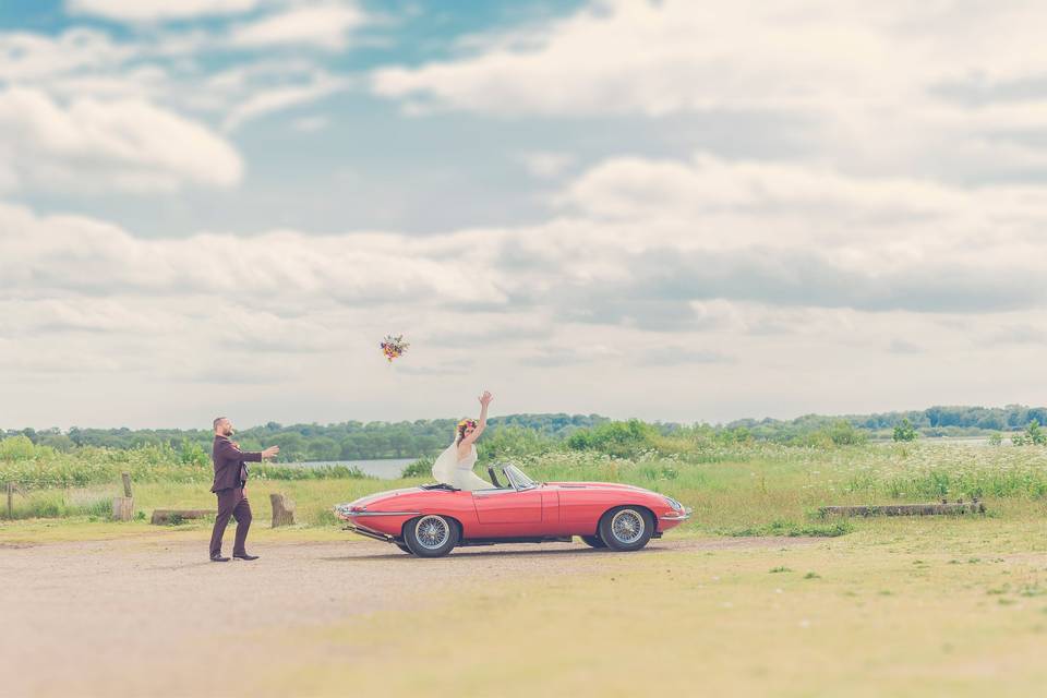Bride & Groom Playing