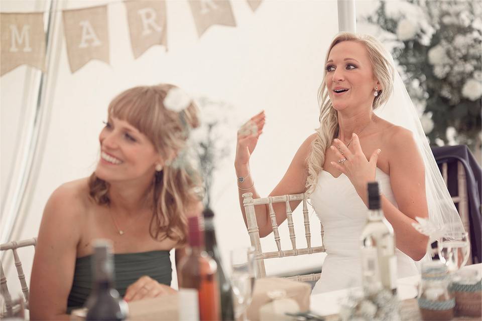 Bride and Bridesmaid