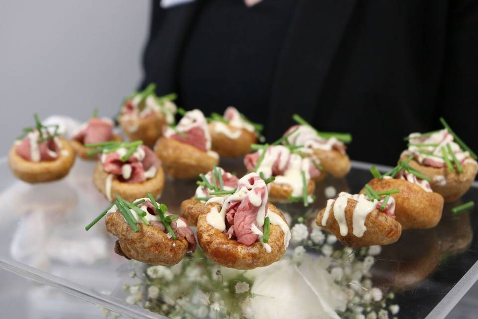 Scotch beef tartare canape