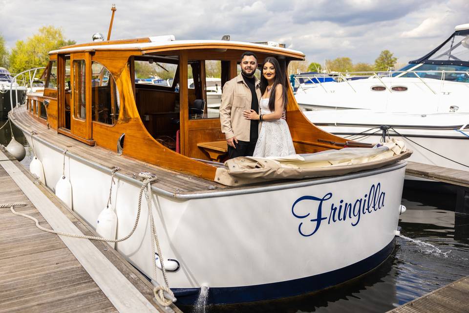 Couple on boat