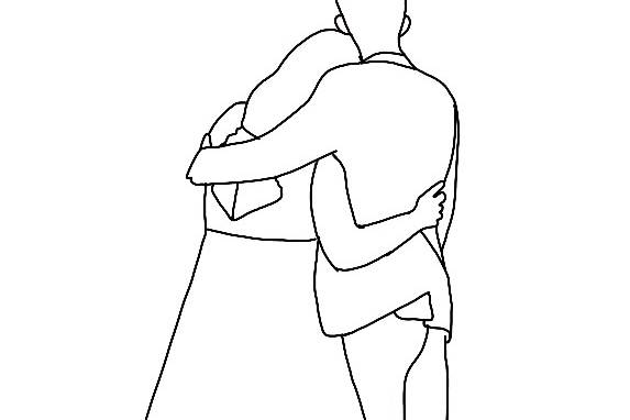 Line drawing of couple 2