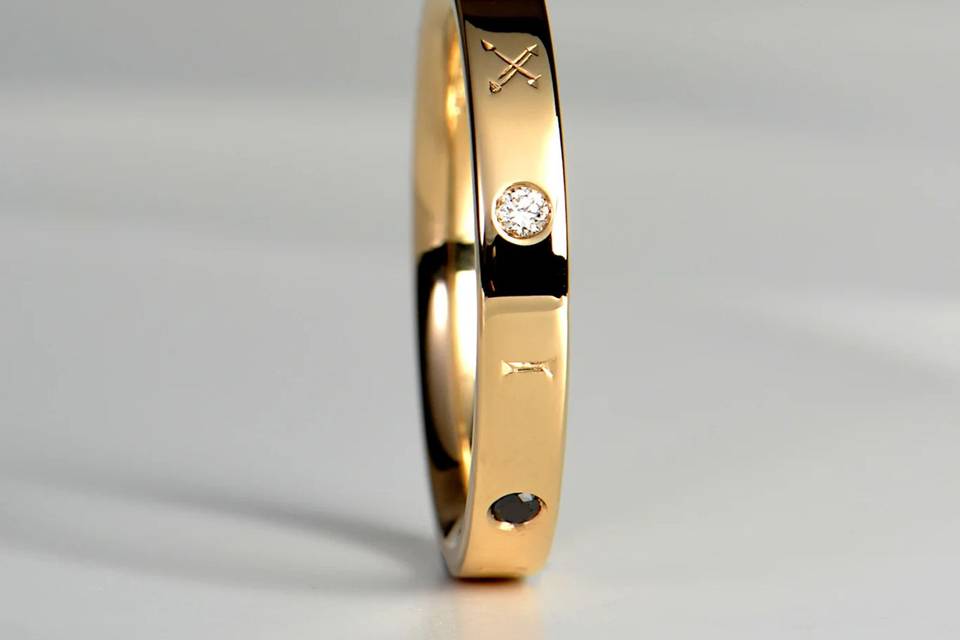Roman Numeral Wedding Rings