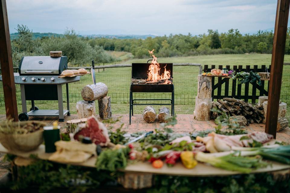 Rustic dining