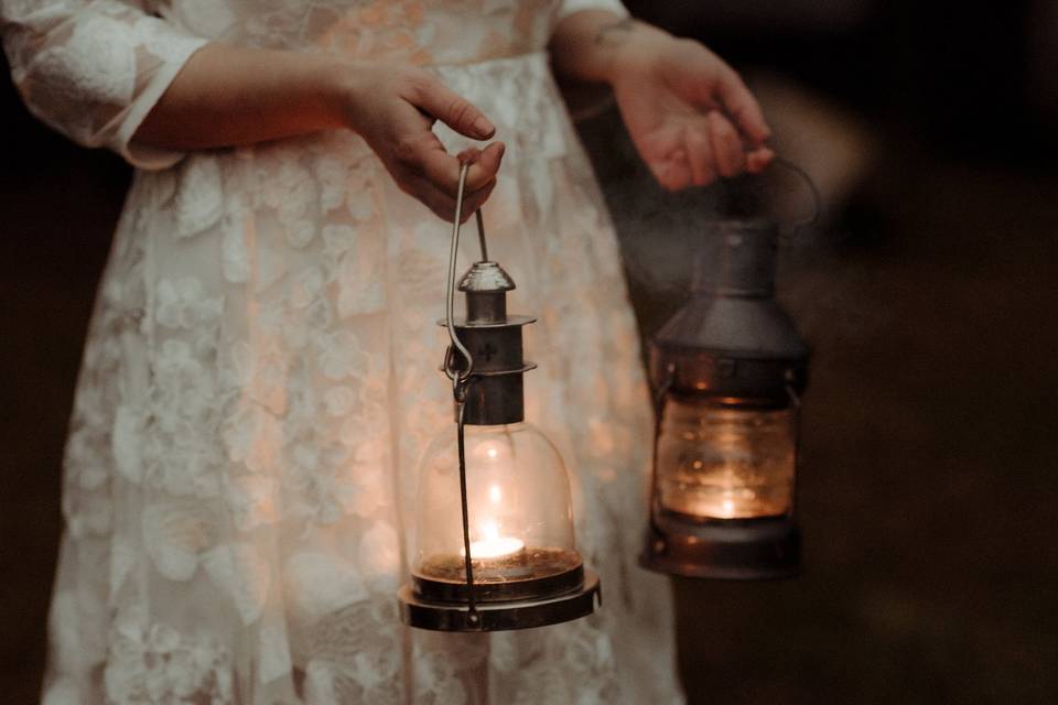 Lamps at an elopement