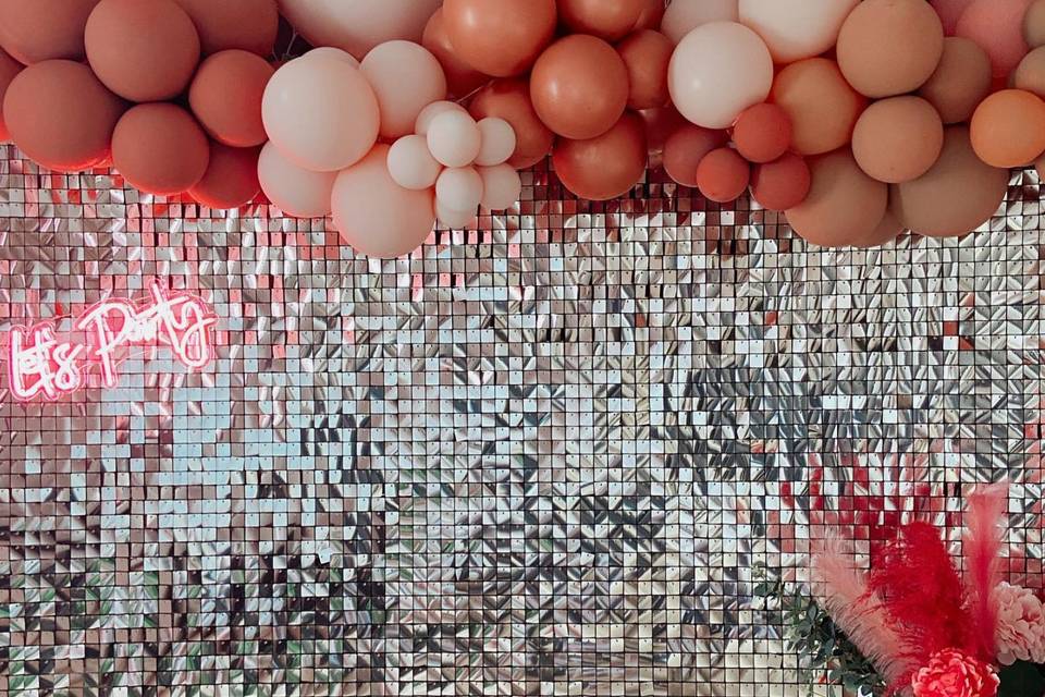 Silver Sequin Wall