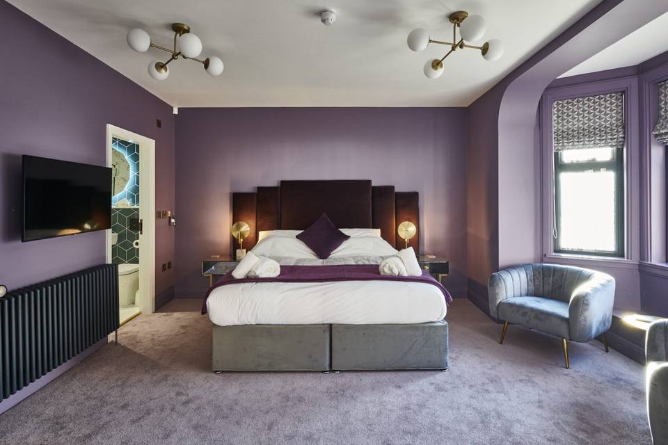 A purple interior