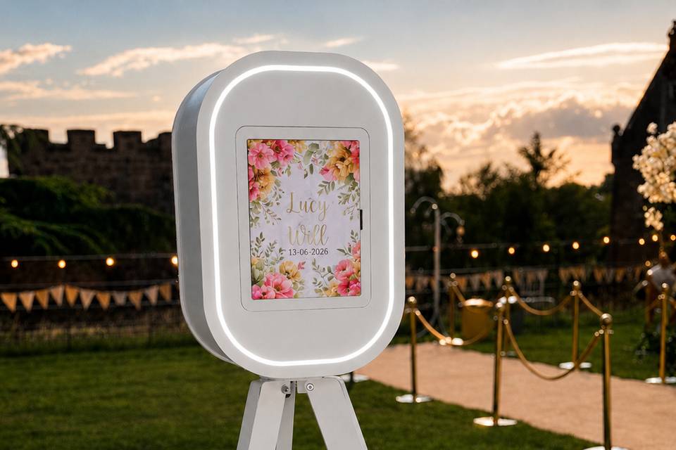 Our elegant white photo pod